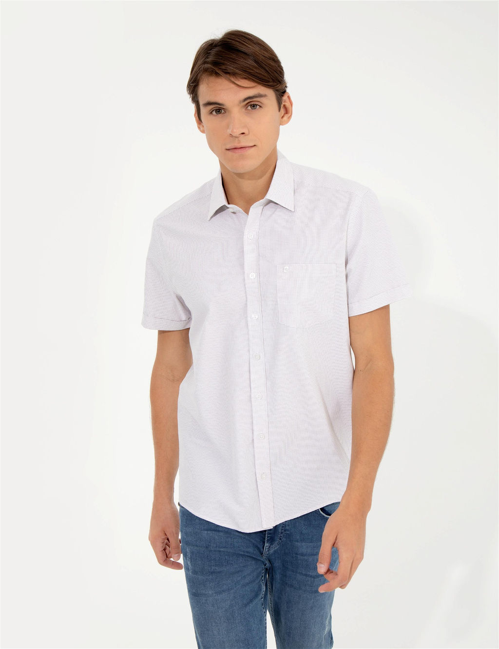 Bej Regular Fit K_sa Kollu G_mlek - Pierre cardin фото 4
