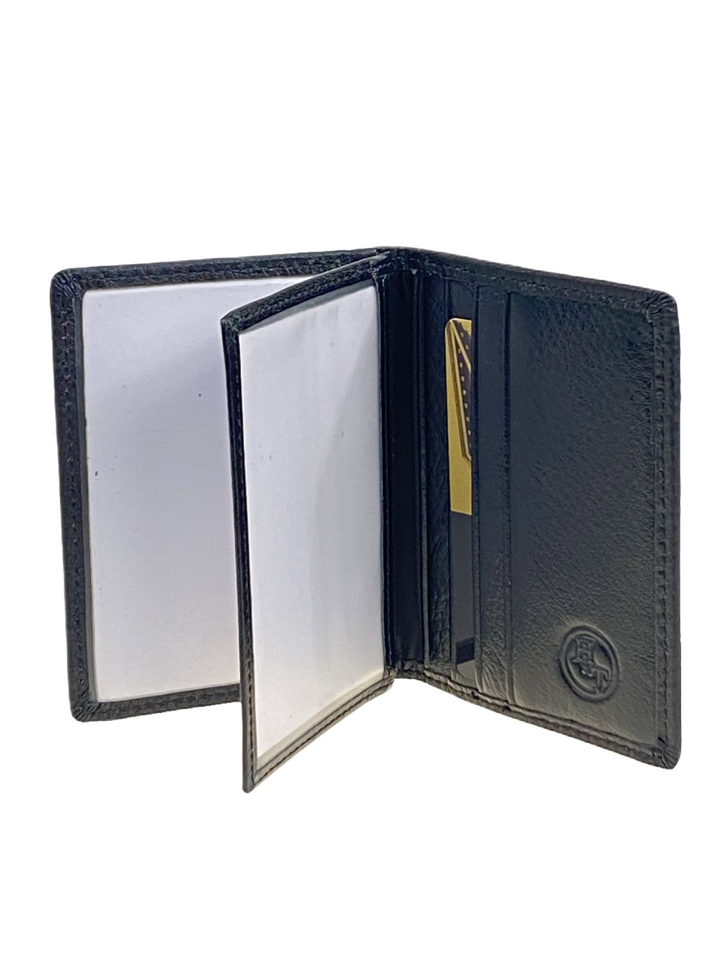 Картхолдер из натуральной кожи для пластиковых карт, цвет черный - Greta фото 2