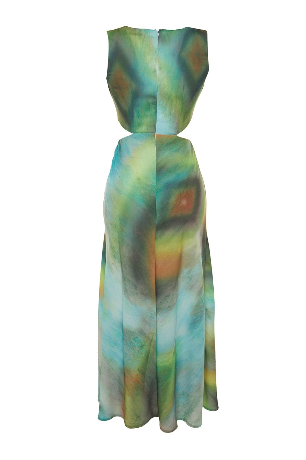 TRENDYOLMILLA Cok Renkli Cut Out/Pencere Detayl? Maxi Dokuma Elbise TWOSS21EL3578  фото 8