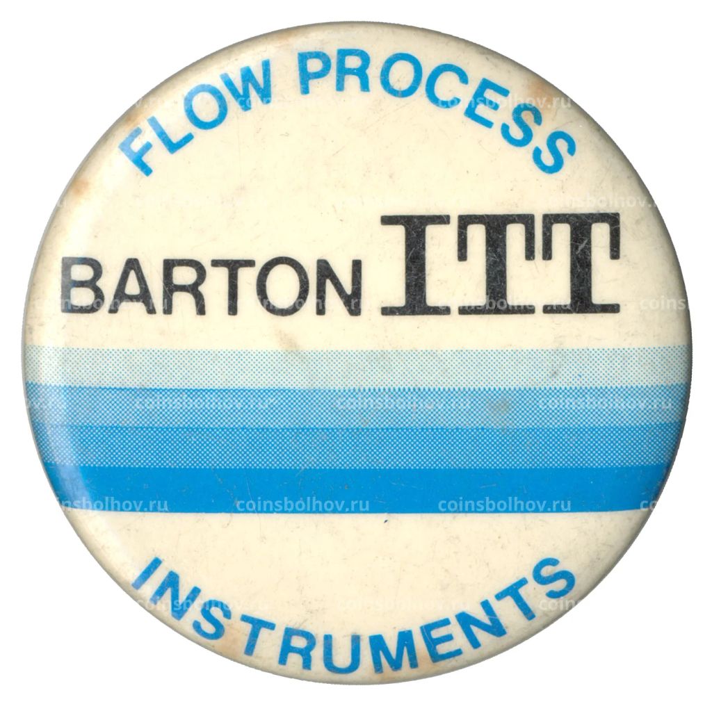 Значок рекламный Barton ITT