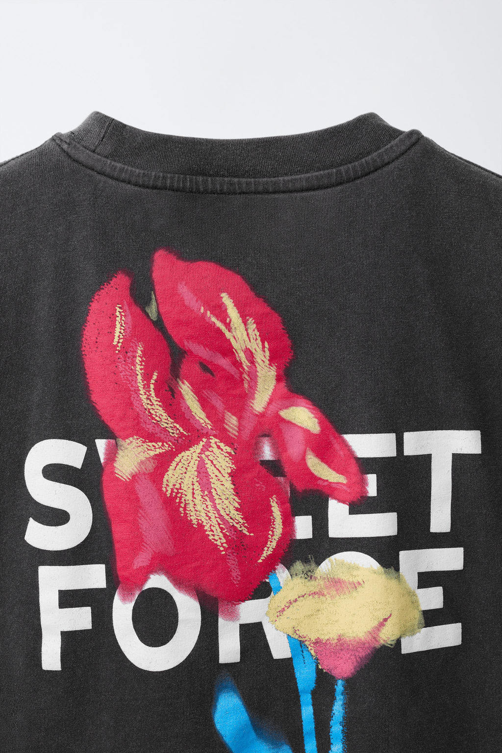 CAMISETA ESTAMPADO / Gris antracita - Zara фото 4