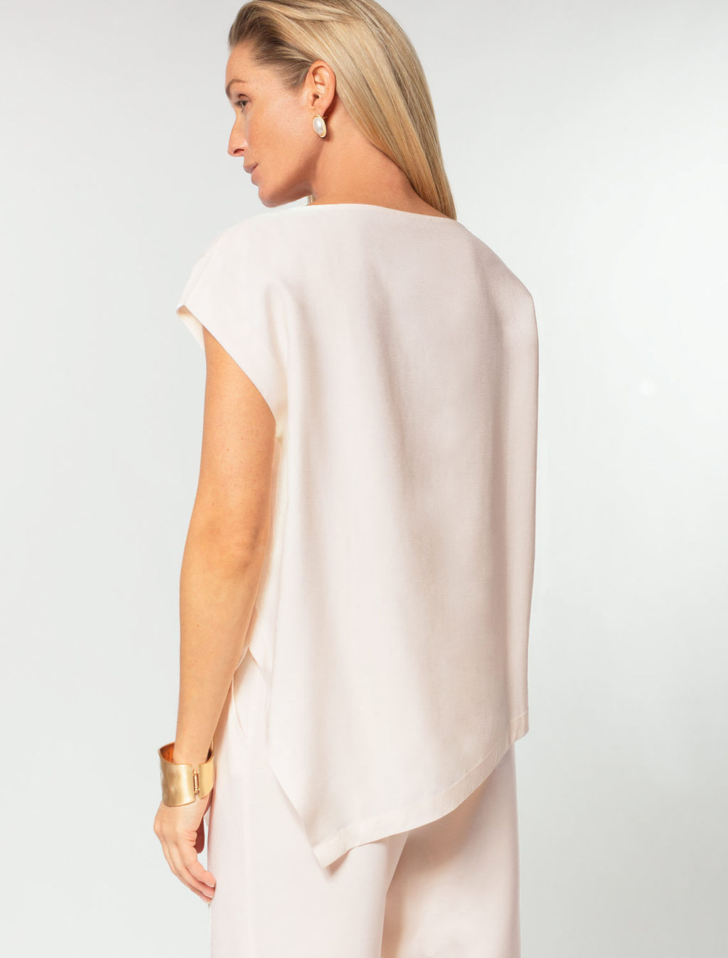 VILATTE / Ассиметричный топ из плотного лиоцелла  фото 4