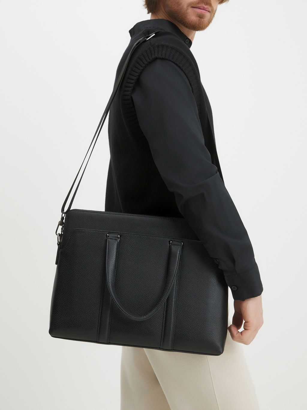 Мужская сумка для ноутбука TENDANCE Артикул 4258175, черный  фото 3
