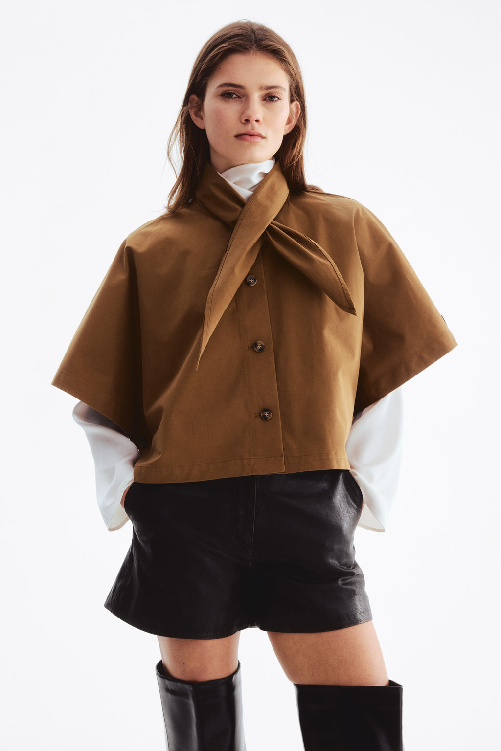 Capa estilo gabardina con fular - H&m фото 3