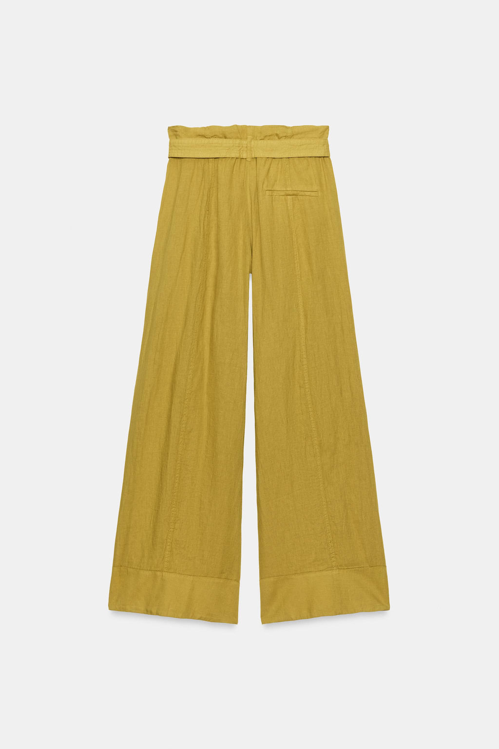 PANTAL?N LINO 100% ZW COLLECTION / Mostaza - Zara фото 9