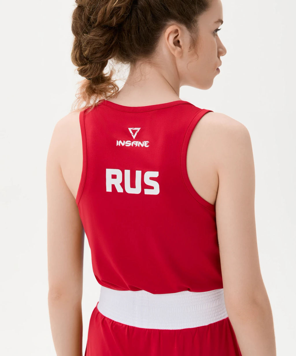 Майка боксерская женская INSANE RBF IN25-BF900, красный фото 6
