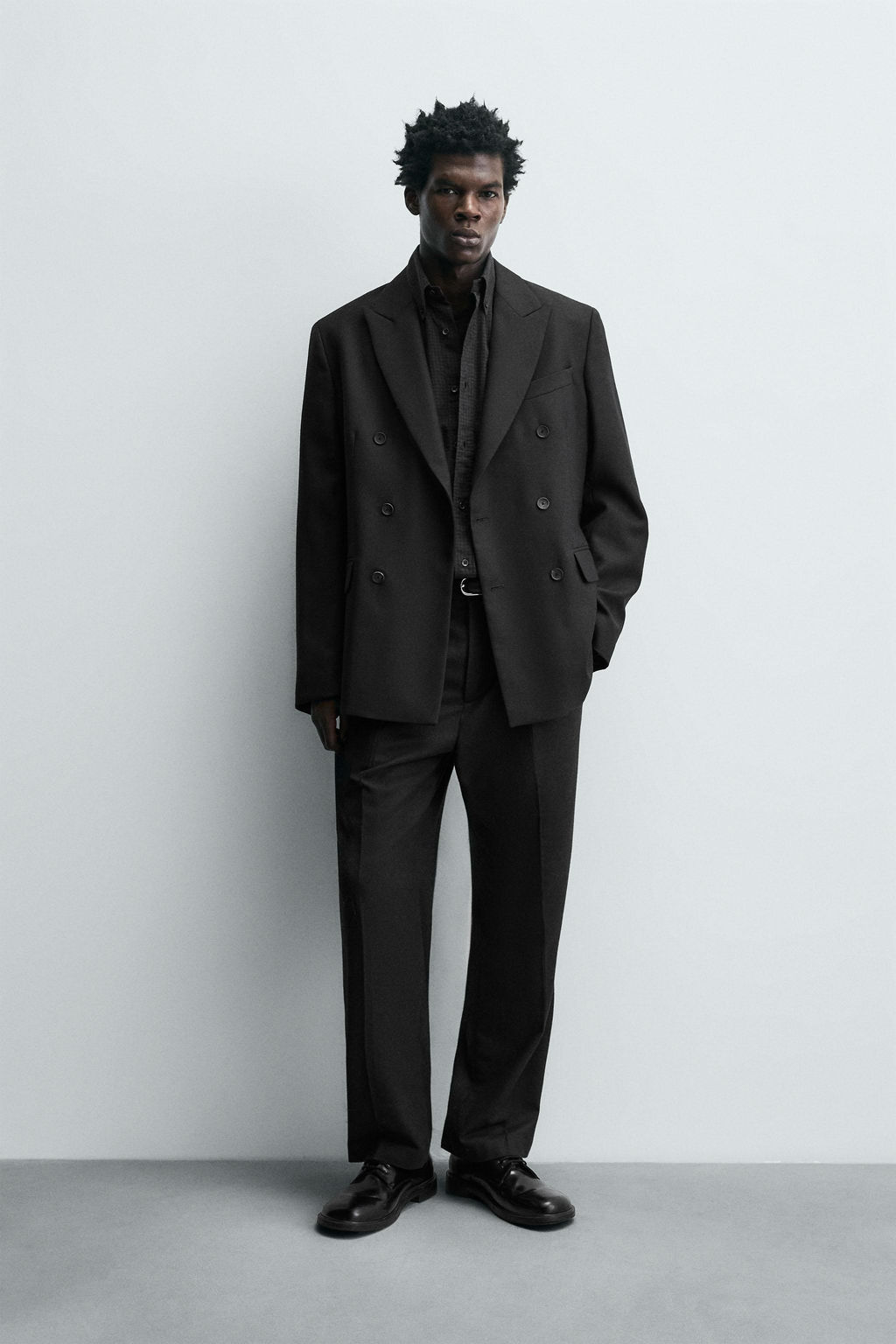 LIMITED EDITION WOOL BLEND DOUBLE-BREASTED SUIT BLAZER