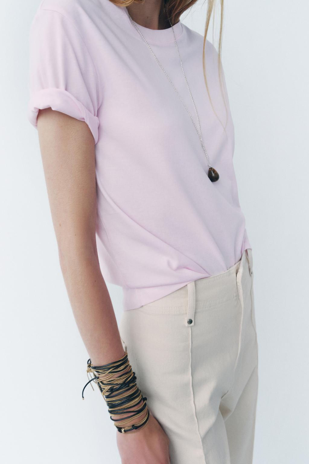 BASIC COTTON T-SHIRT - Zara фото 28