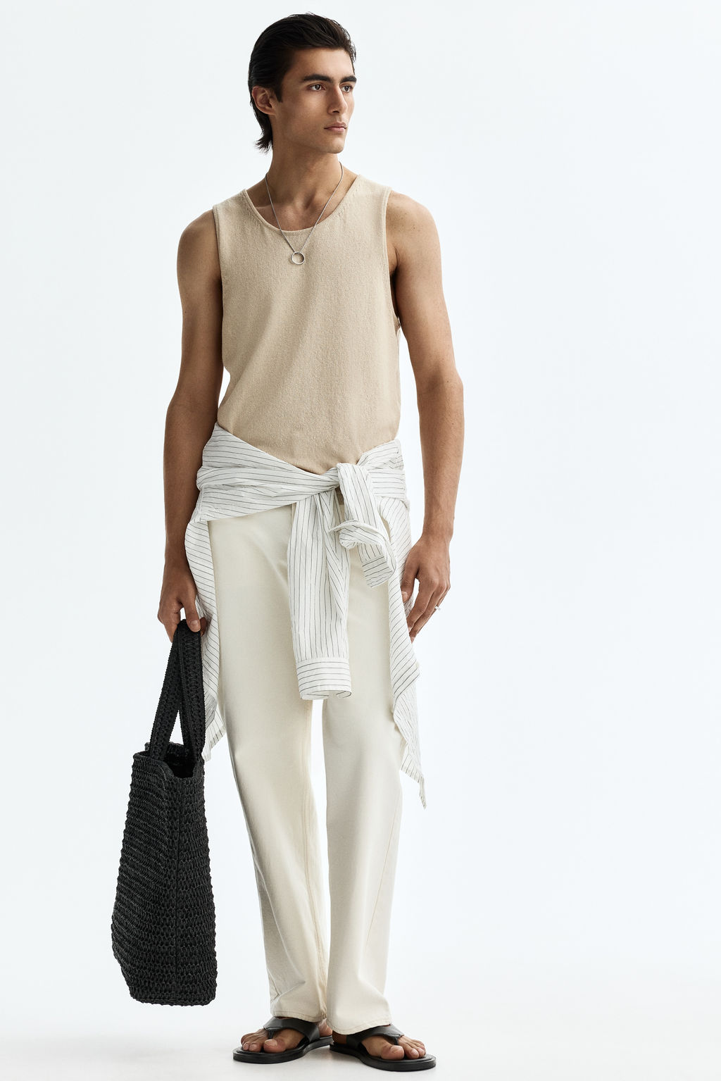 Camiseta sin mangas en punto Regular Fit - H&m фото 4