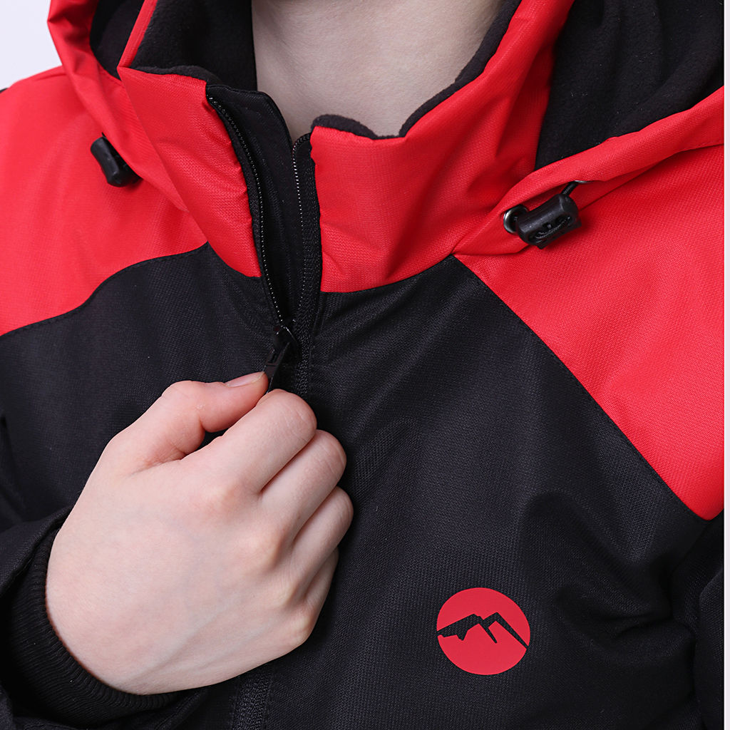 RODOS Куртка для мальчика мембрана демисезон М-245 Чёрный/Красный