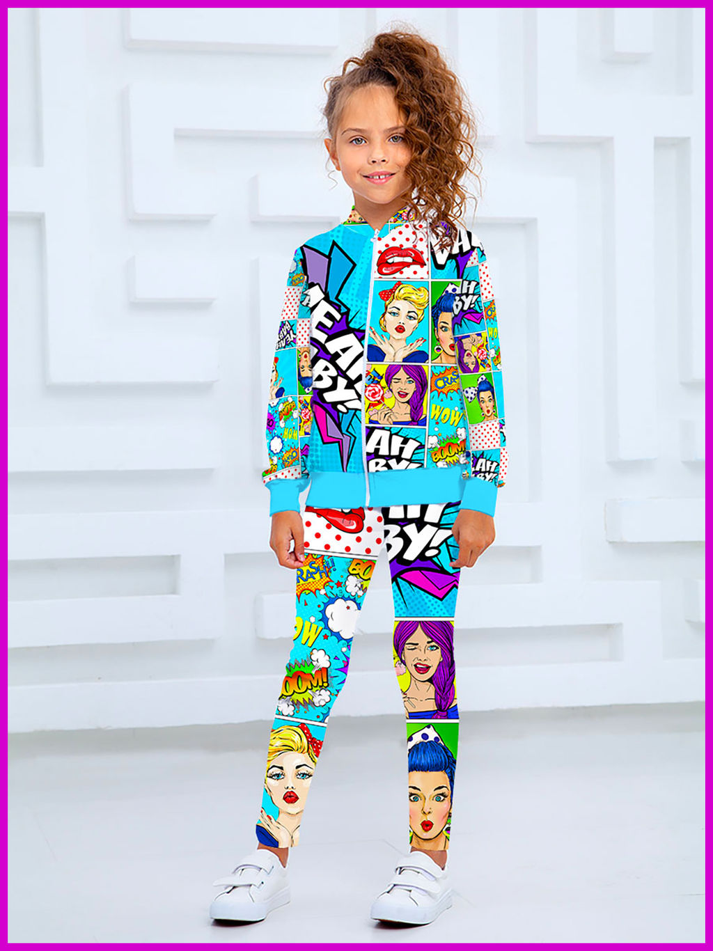 Толстовка "Поп-Арт",морская волна