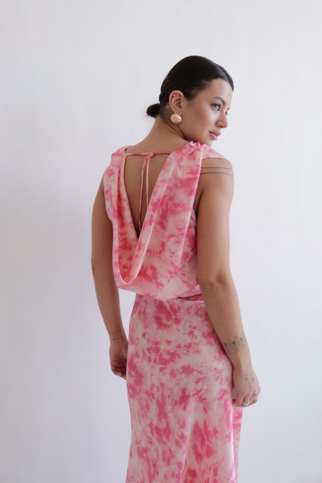 Martichelli Платье с вырезом по спинке в розовых оттенках  фото 4