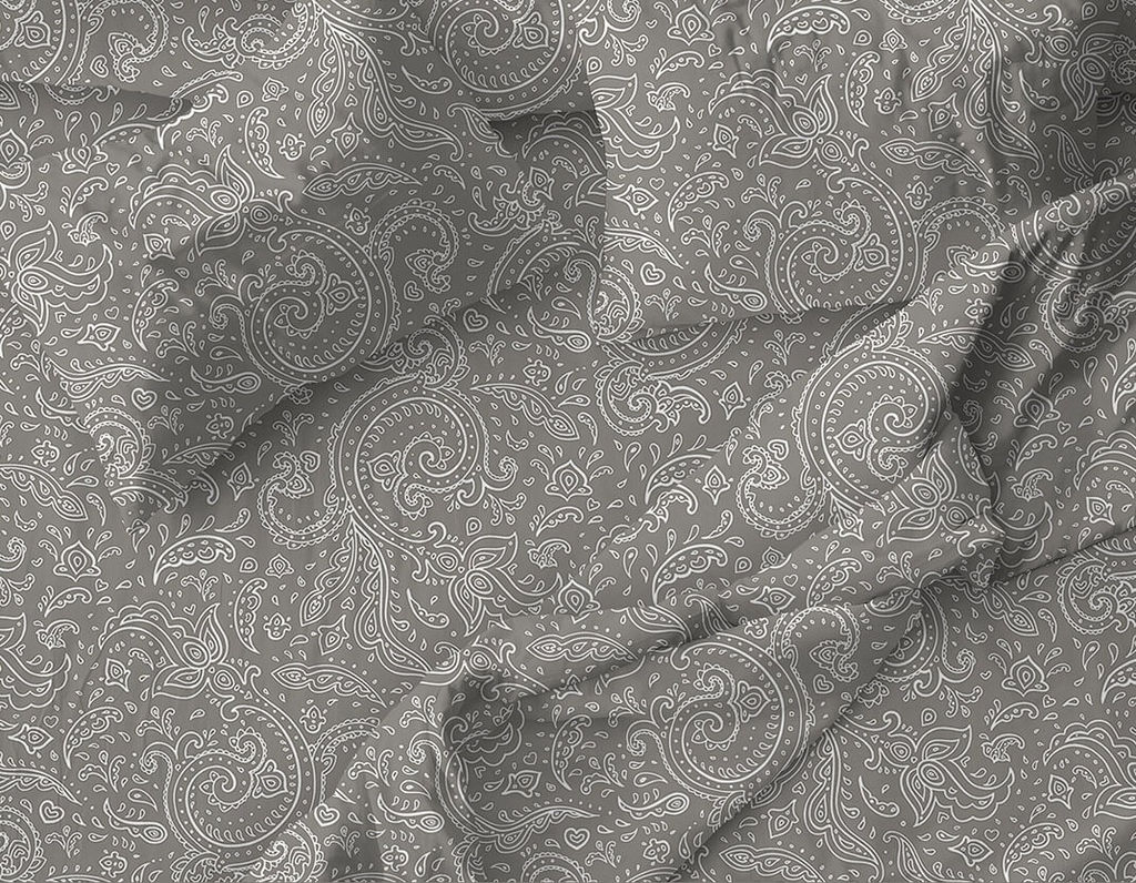 Наволочка 70*70 см, бязь Комфорт (Турецкие огурцы, серый) - Ивановотекстиль фото 2