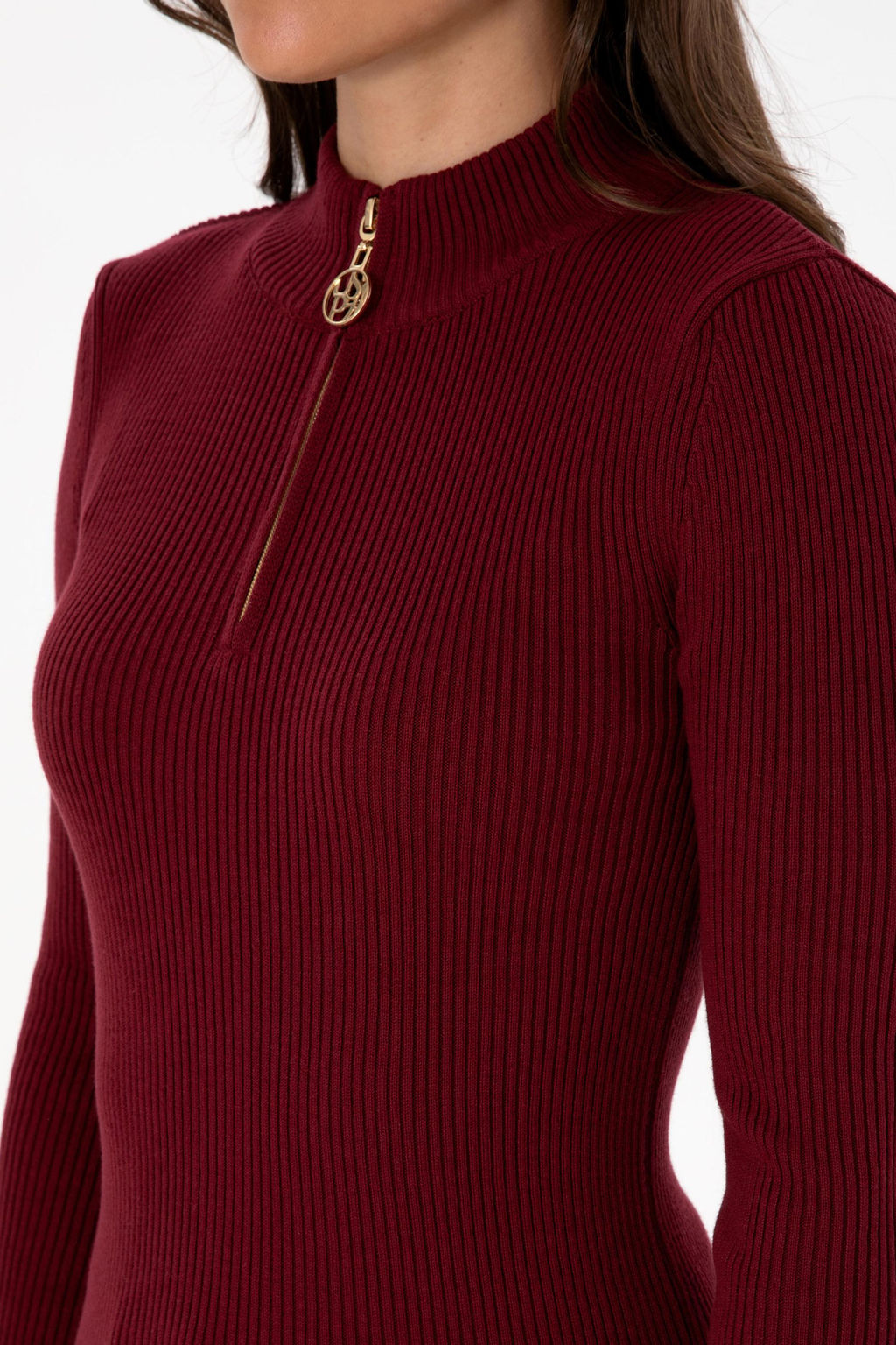 Kad_n Bordo V Yaka Fermuarl_ Kazak - U.s. polo assn фото 7