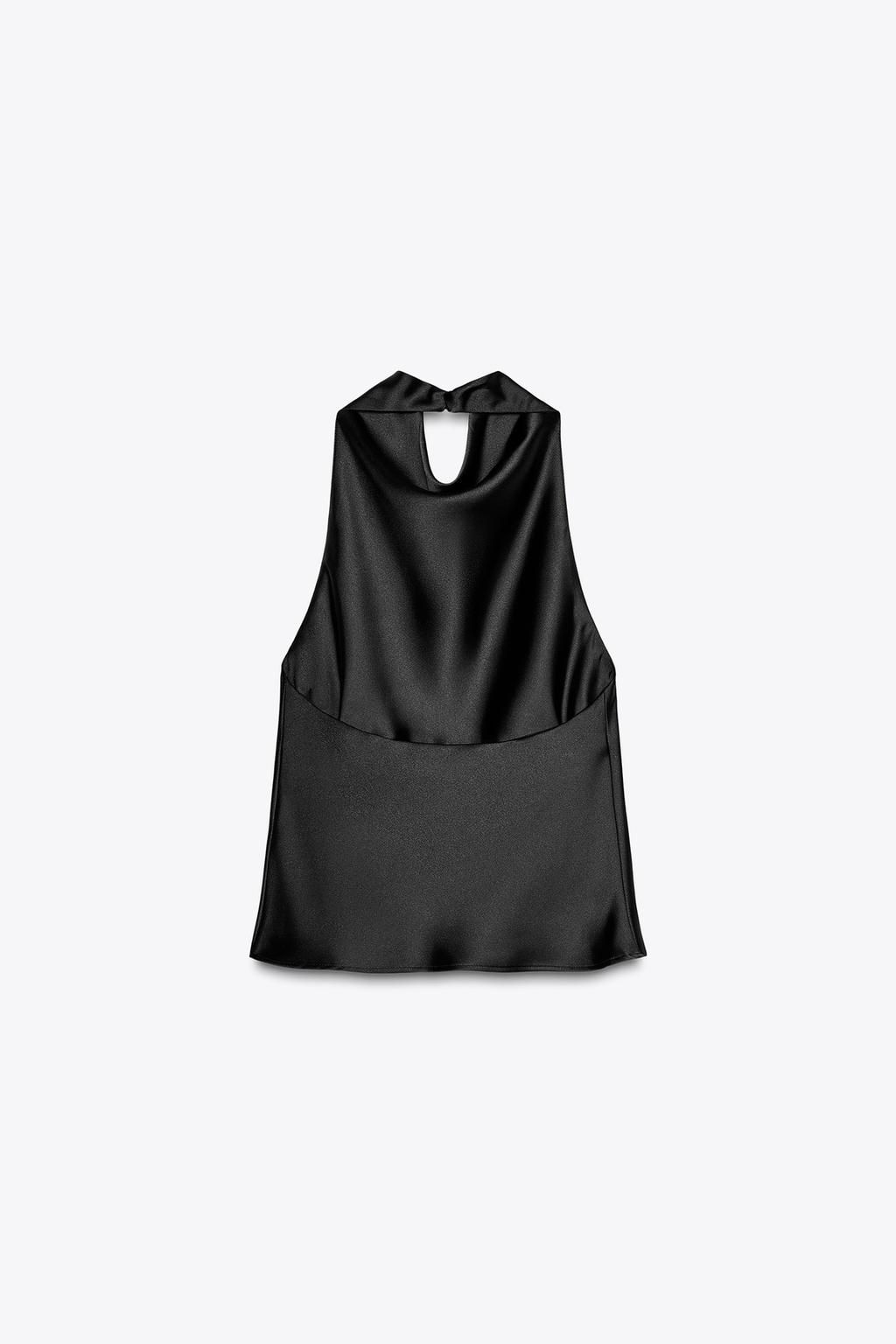 SATIN HALTER TOP - Zara фото 32