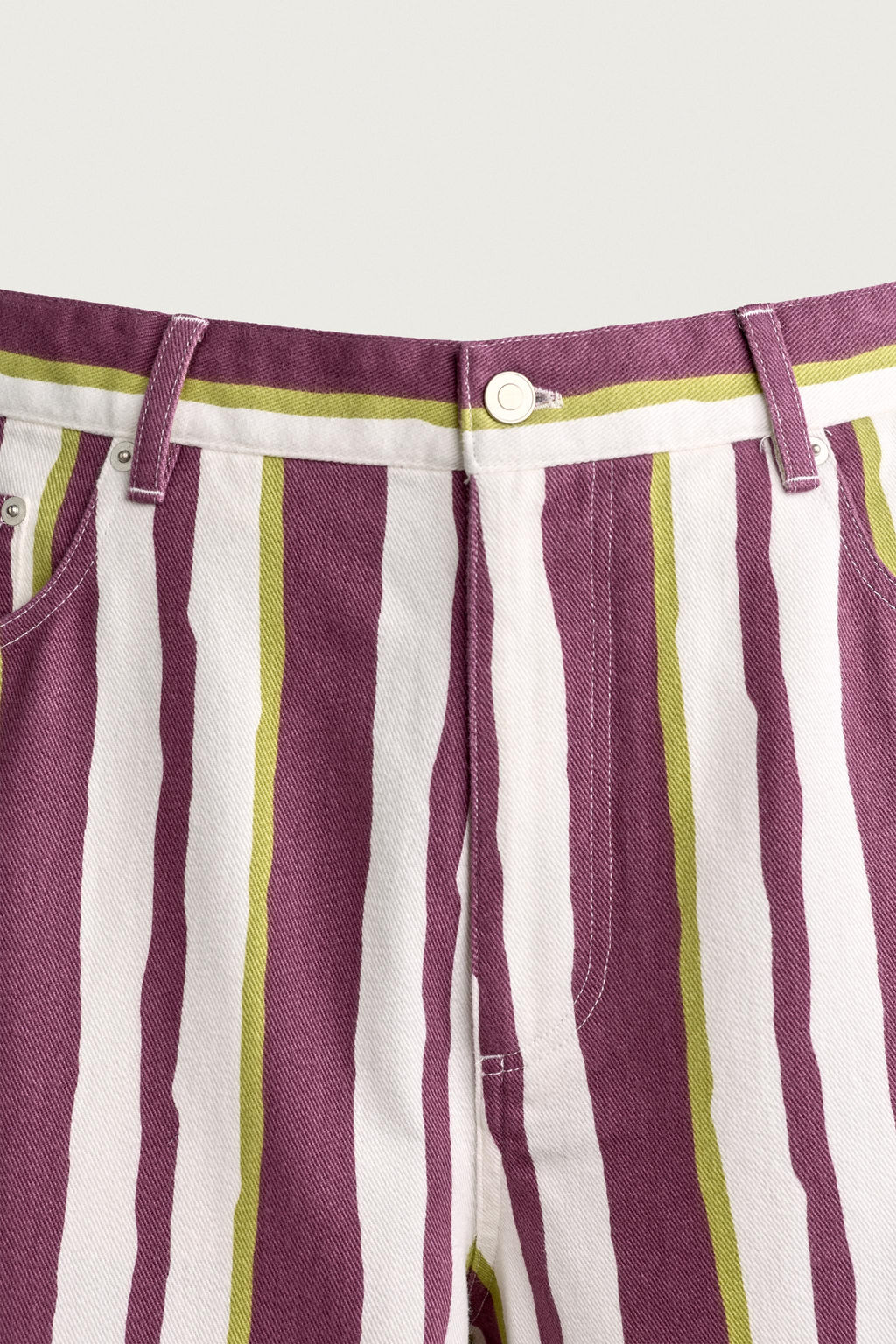 PANTAL?N STRAIGHT FIT RAYAS / Morado - Zara фото 8