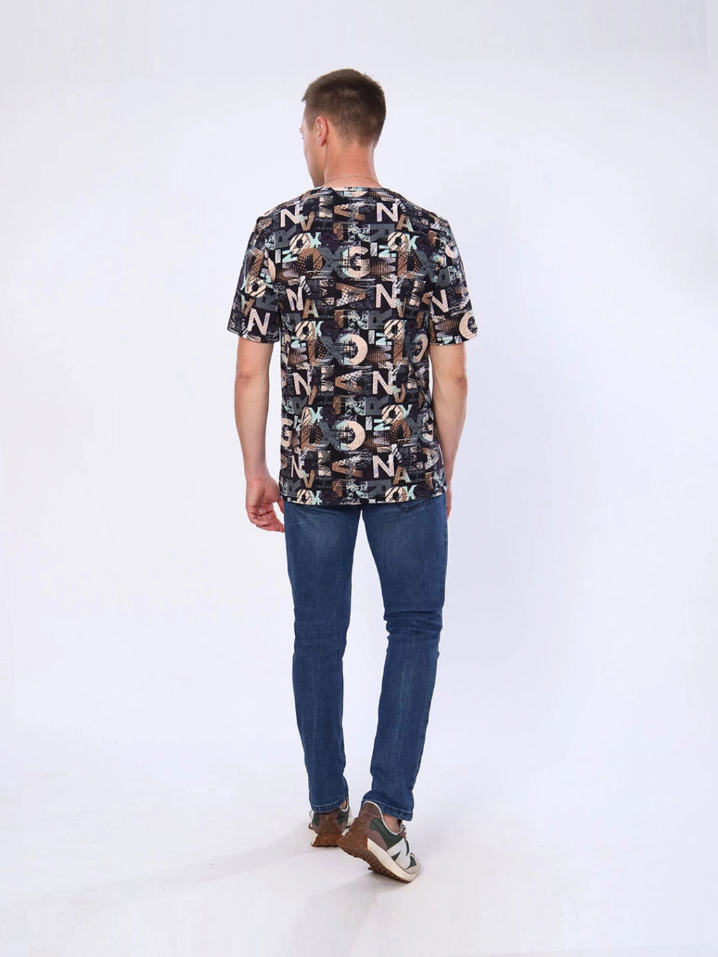 Футболка мужская, цвет зеленый коричневый