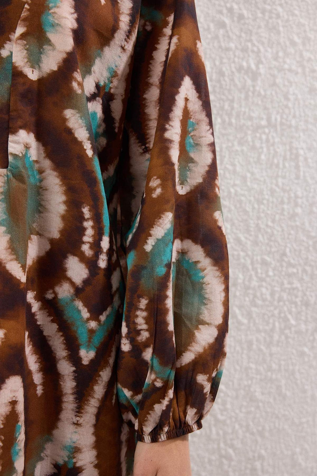 Batik Desenli Dokuma %100 Pamuk Maxi Plaj Elbise TBESS25EL00019 - Trendyolmilla фото 3