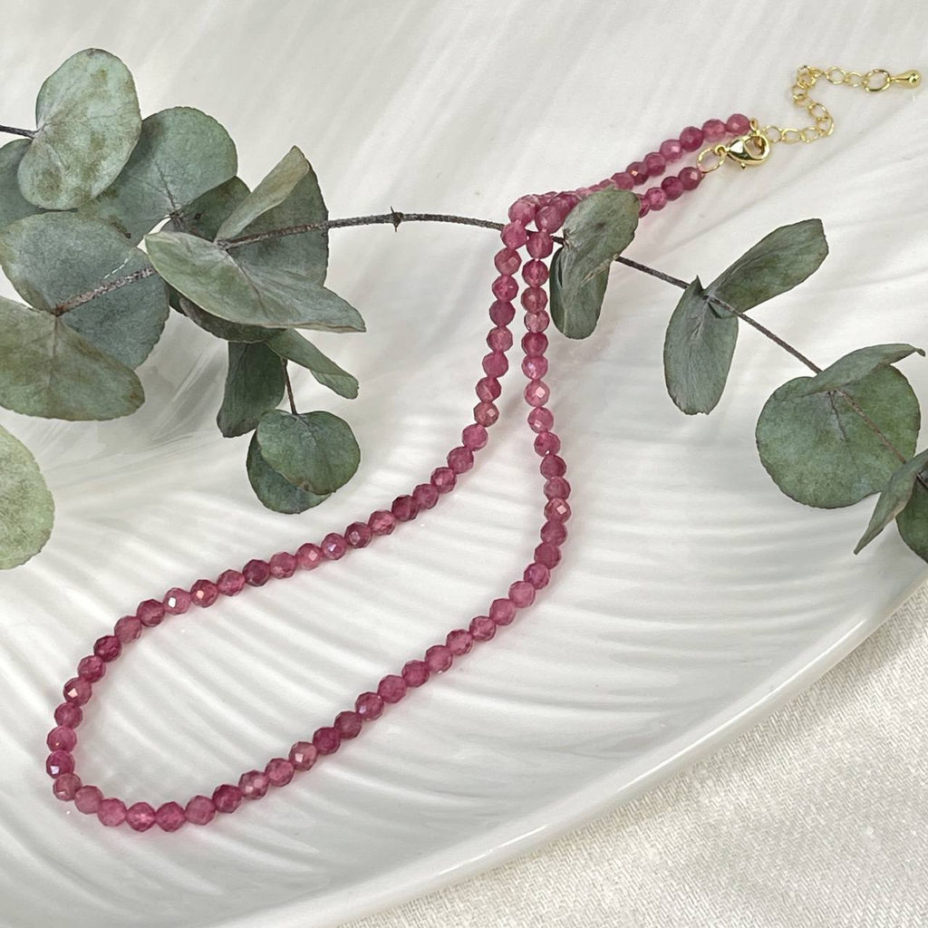 Бусы из розового Турмалина огранка 39 см +