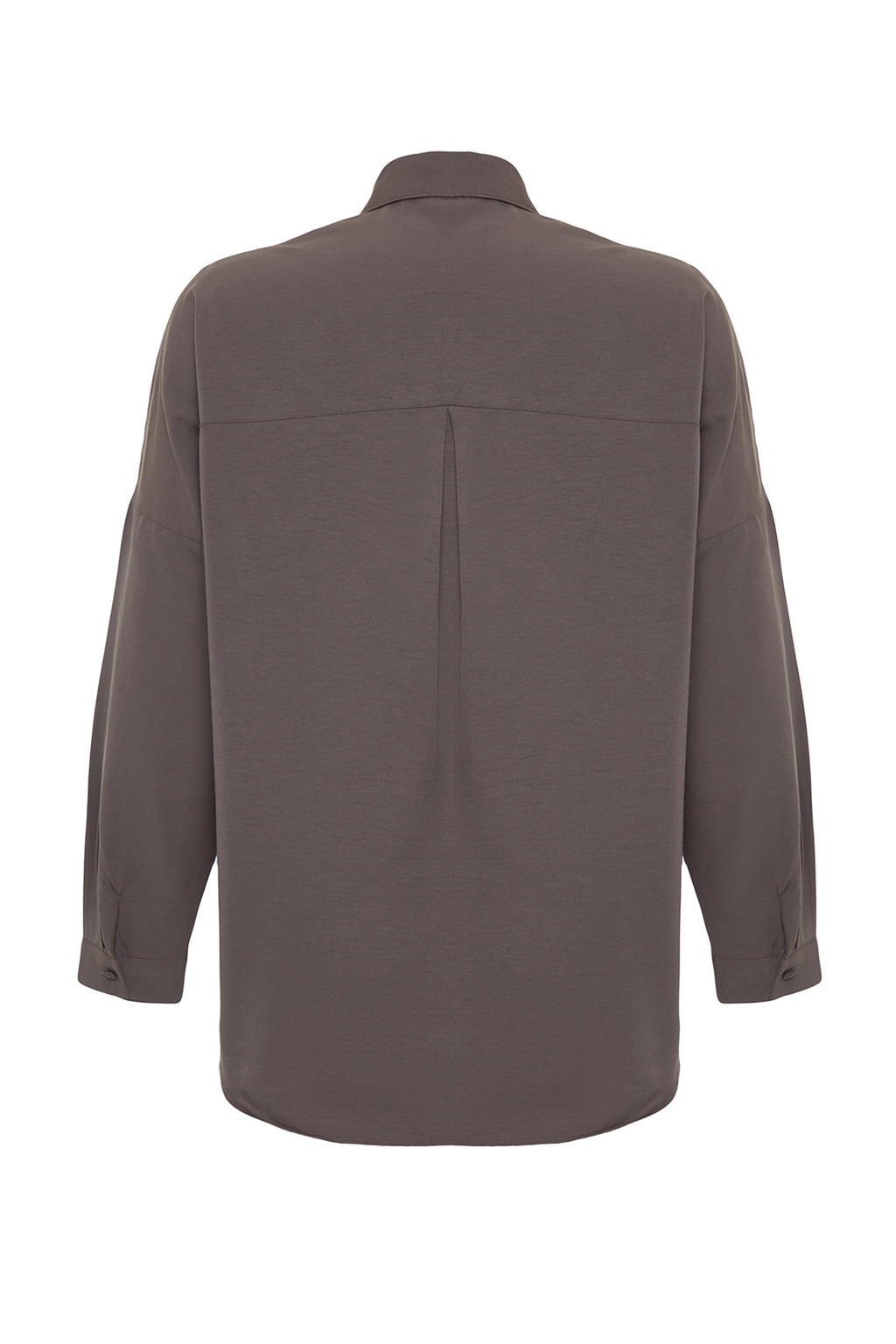 TRENDYOLMILLA Ac?k Mavi Pamuklu Oversize Genis Kal?p Dokuma Gomlek TWOSS22GO0669 фото 10