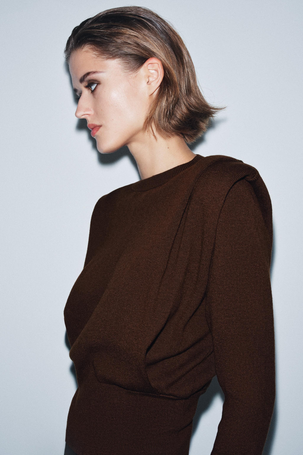 KNIT JUMPER WITH SHOULDER PADS - Zara фото 9