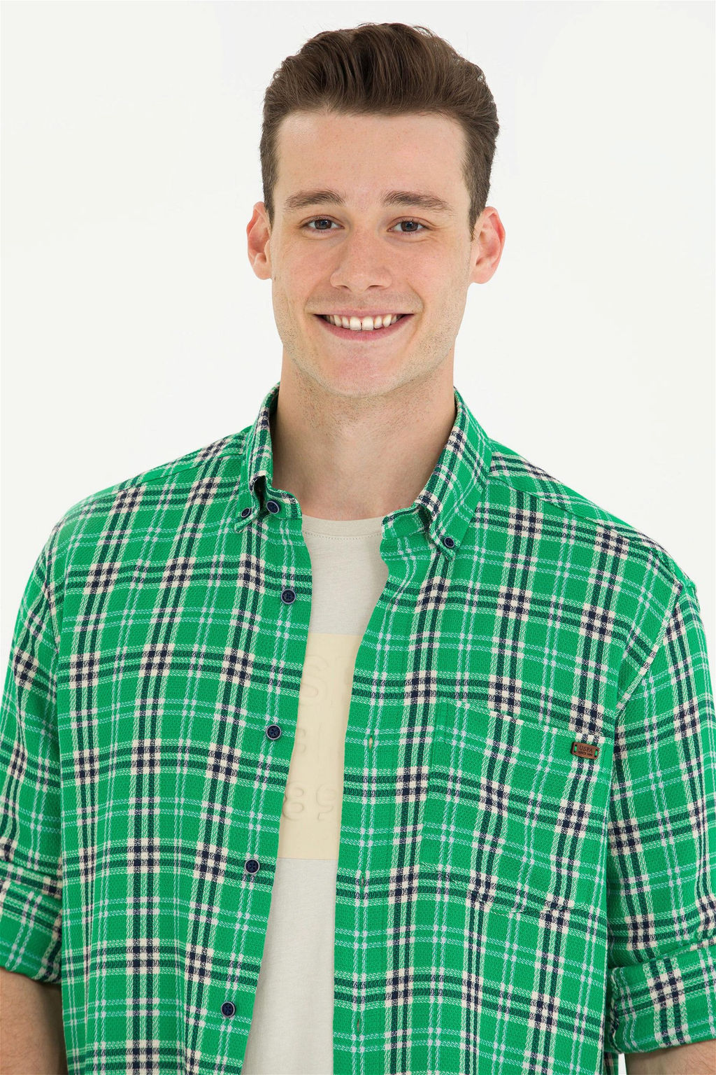 U. S. Polo Assn Мужская зеленая рубашка Lumberjack - U.s. polo assn фото 9