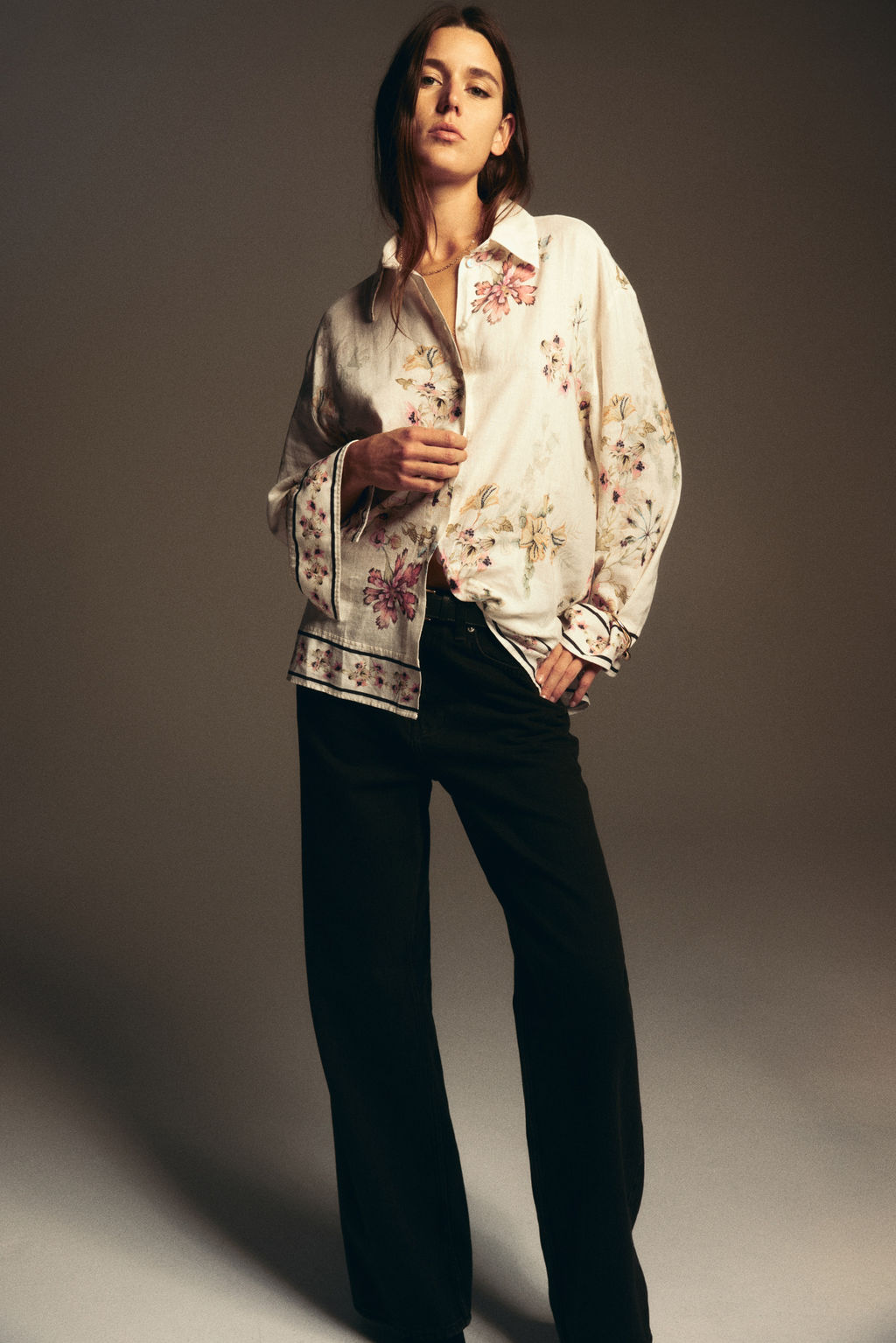 Camisa en mezcla de lino - H&m фото 2