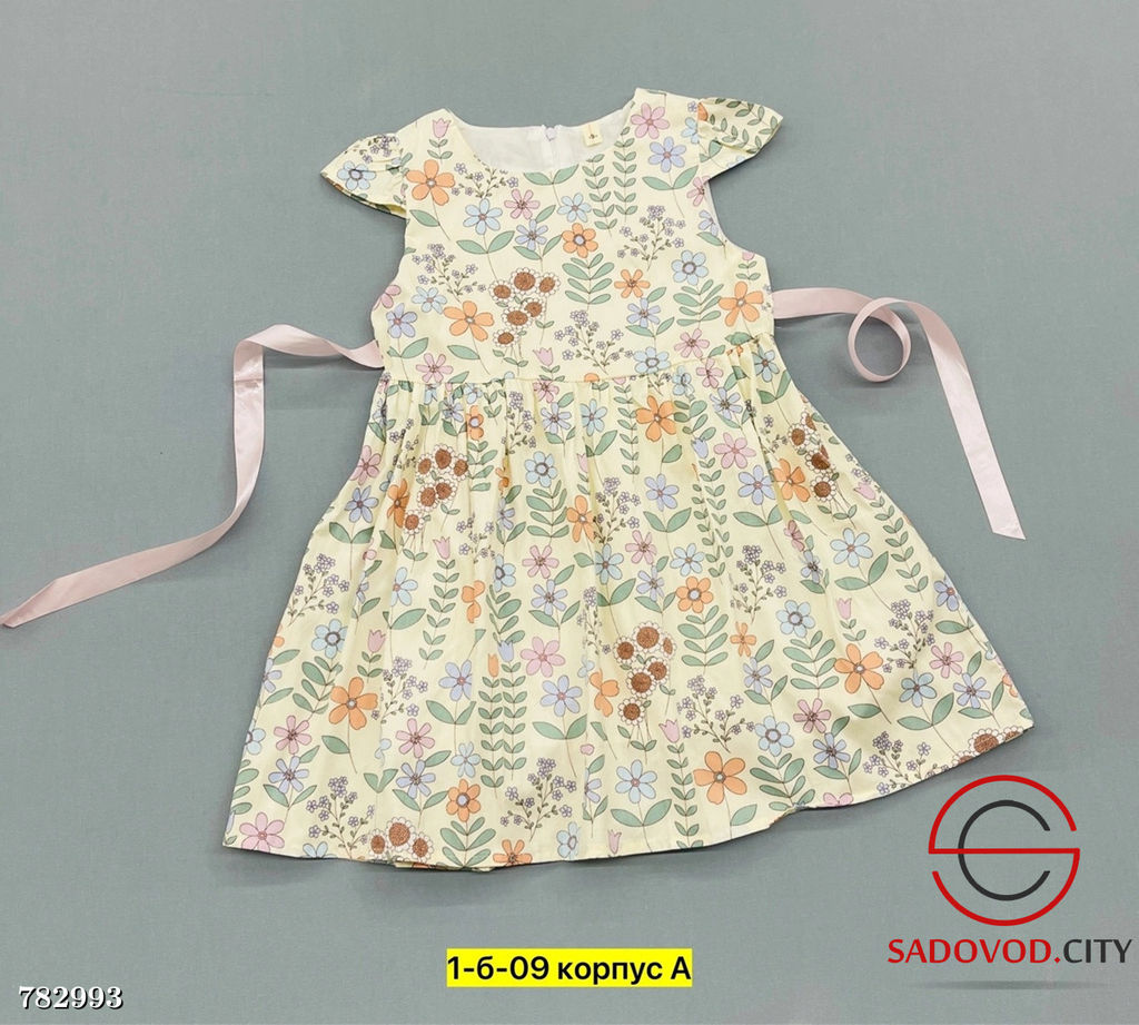 Платье летнее детское с принтом
