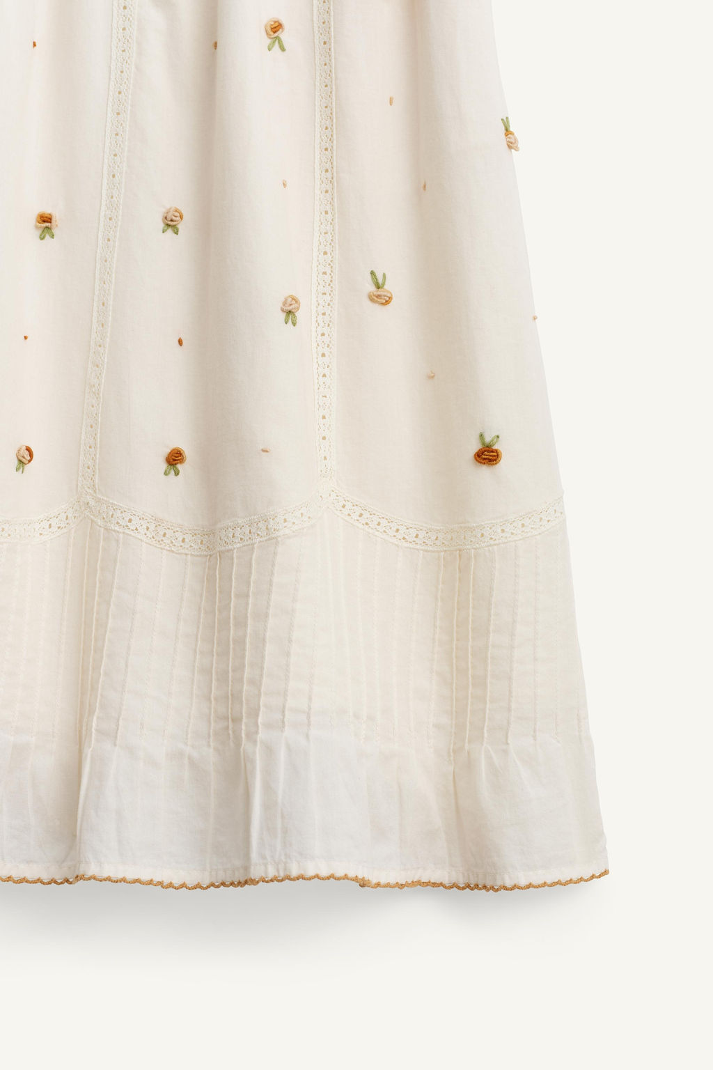 LIMITED EDITION EMBROIDERED FLORAL MIDI SKIRT - Zara фото 10