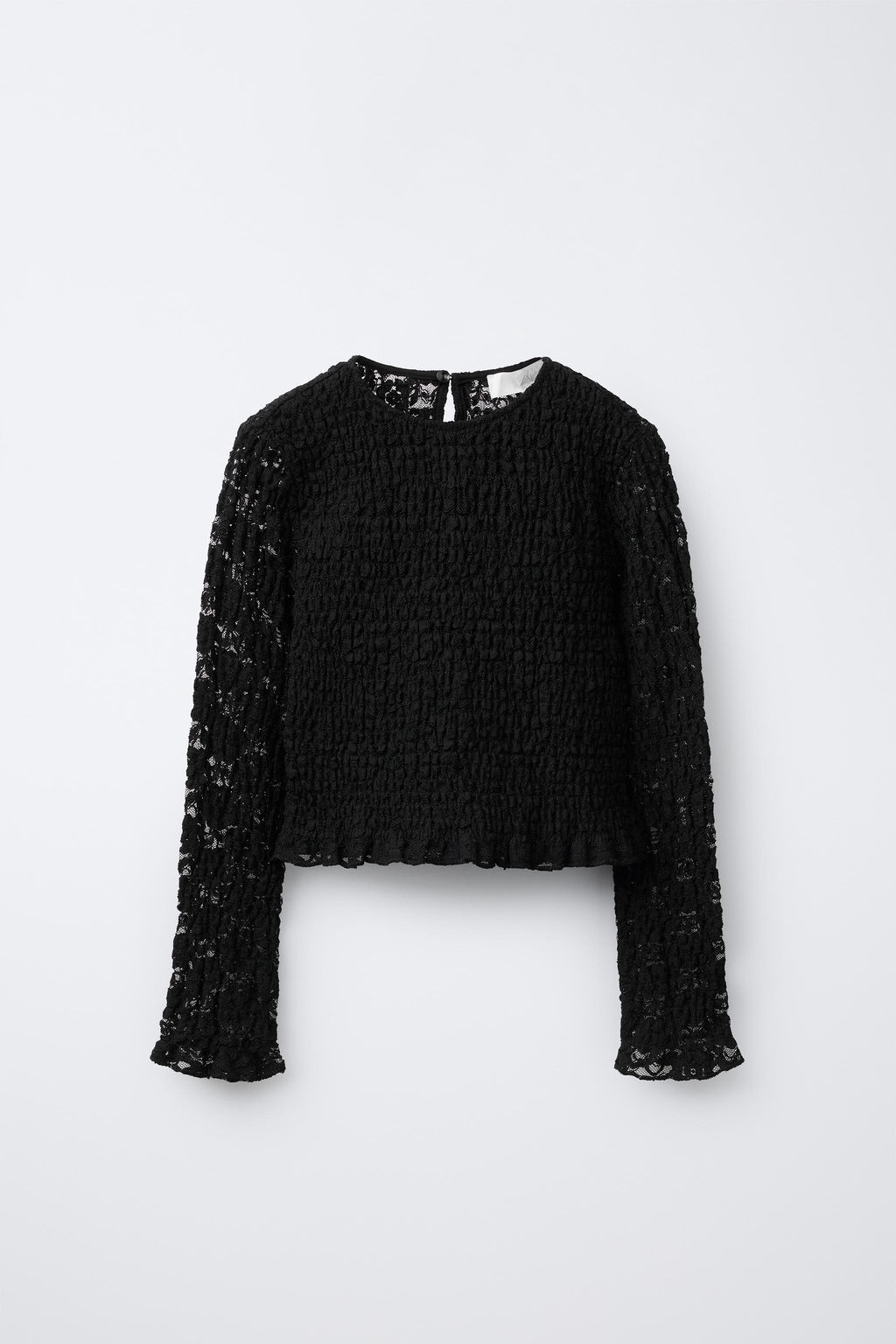 ELASTIC LACE TOP