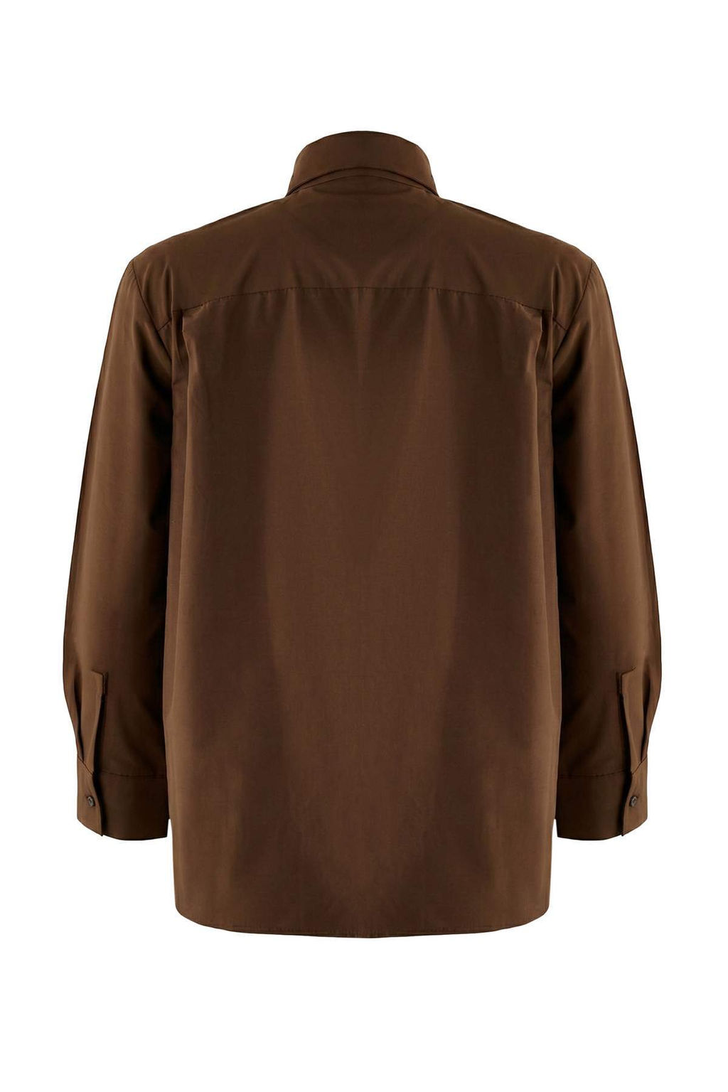 Kahverengi Kravatl? Genis Kesim Gomlek TWOAW26GO00142