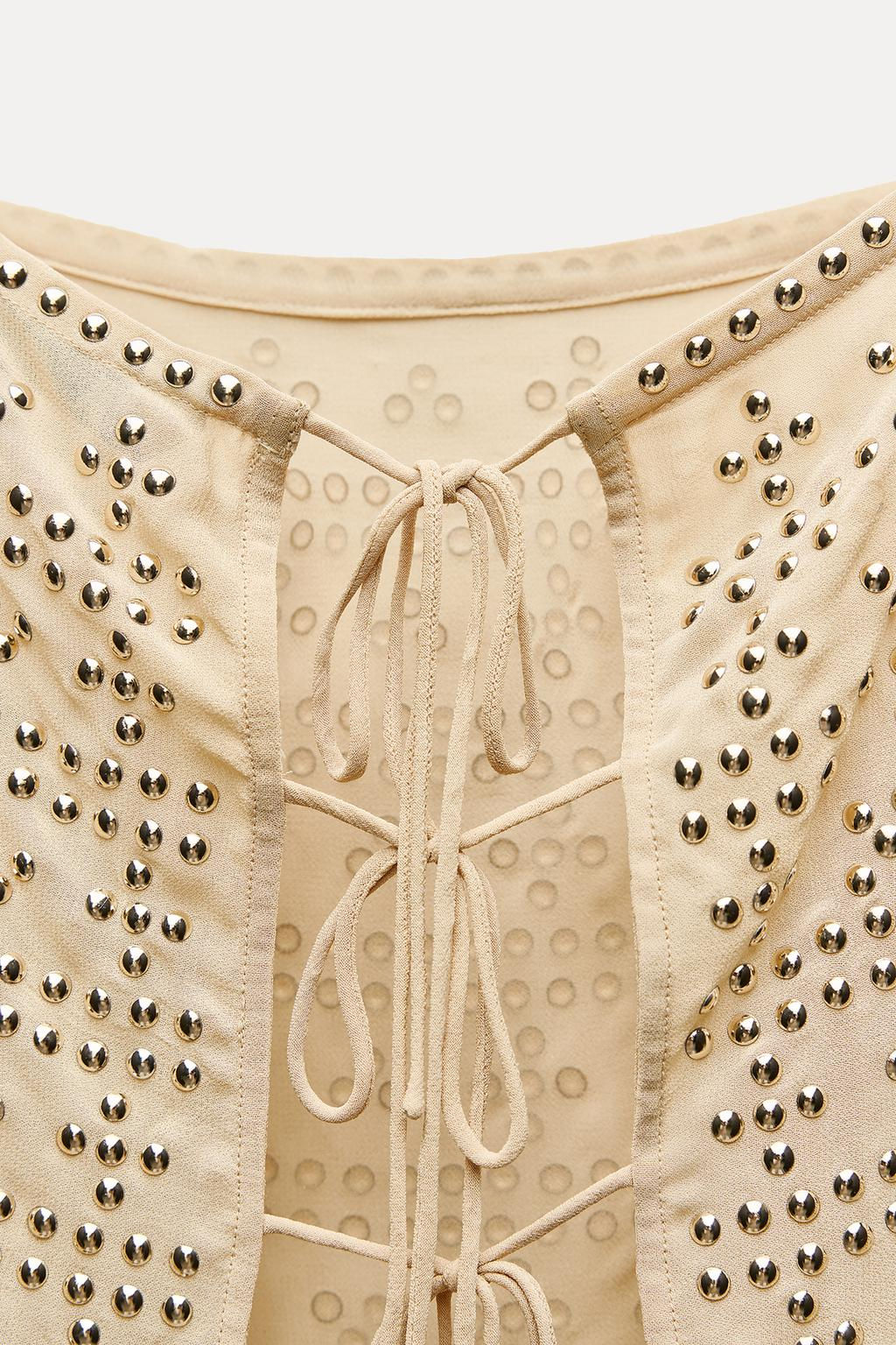 ZW COLLECTION TOP WITH STUDS - Zara фото 11