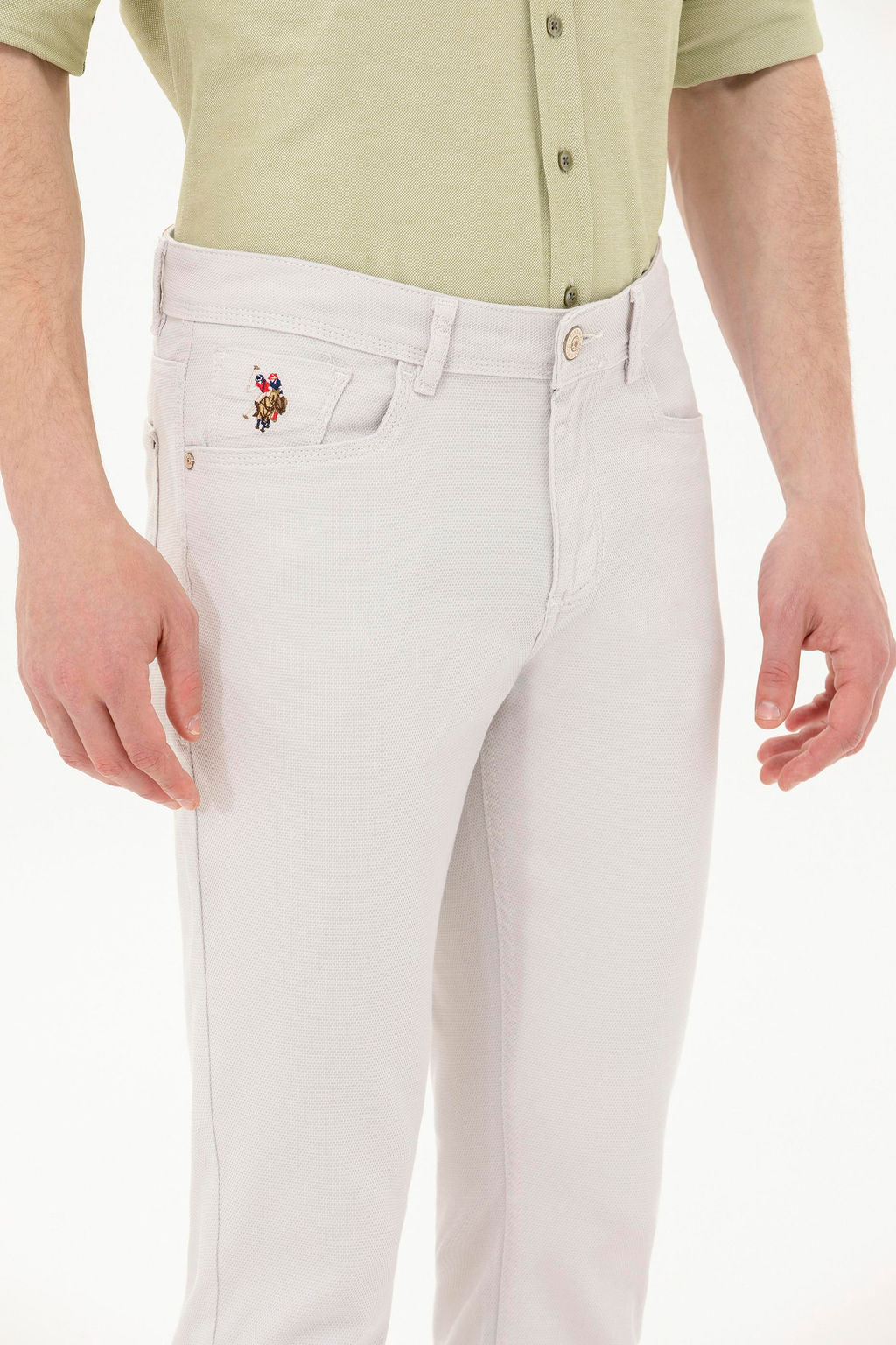 U. S. Polo Assn / Мужские светло-серые брюки из плотной ткани/чиносы - U.s. polo assn фото 19