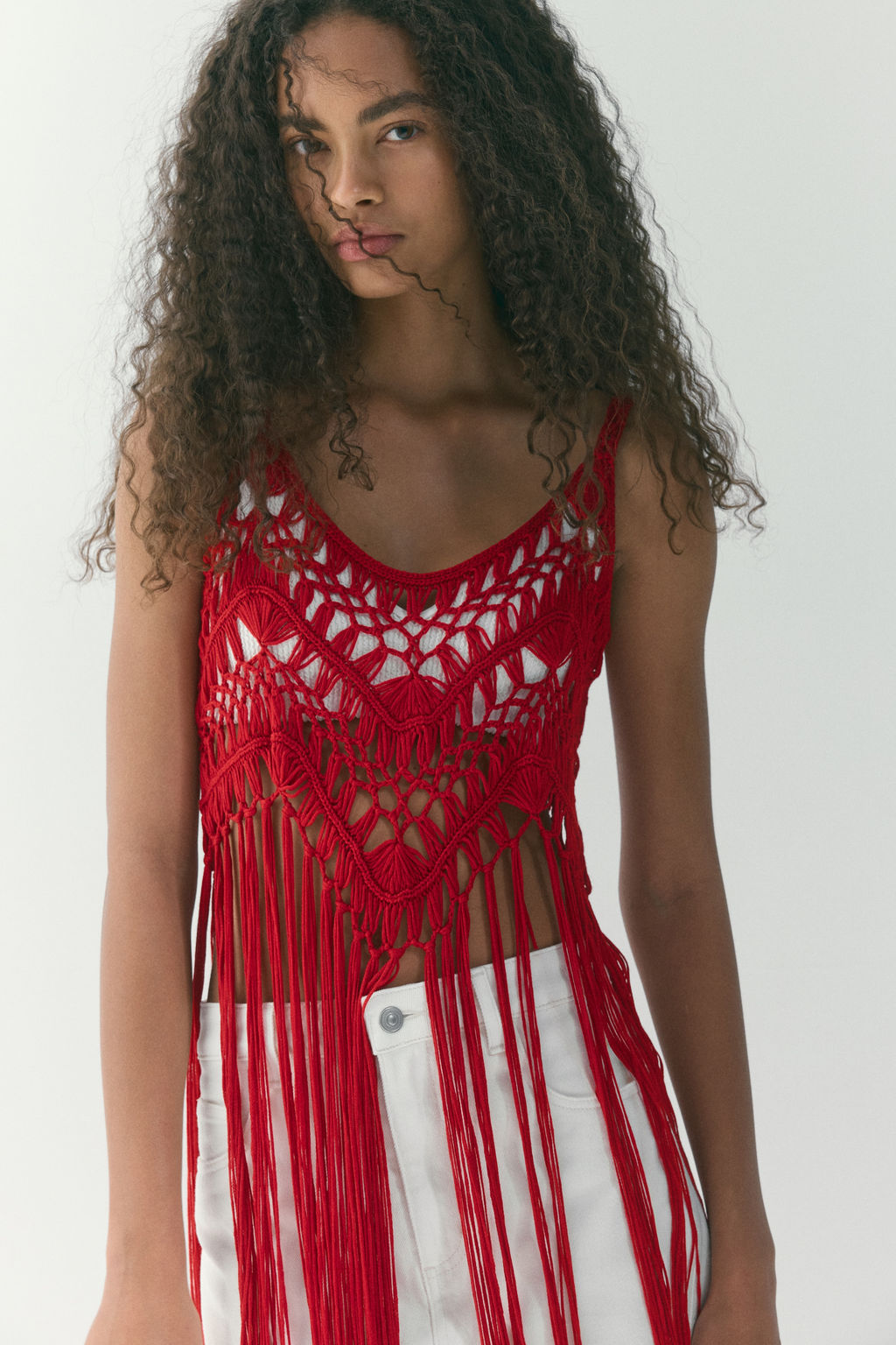 Top en punto calado con flecos - H&m фото 4
