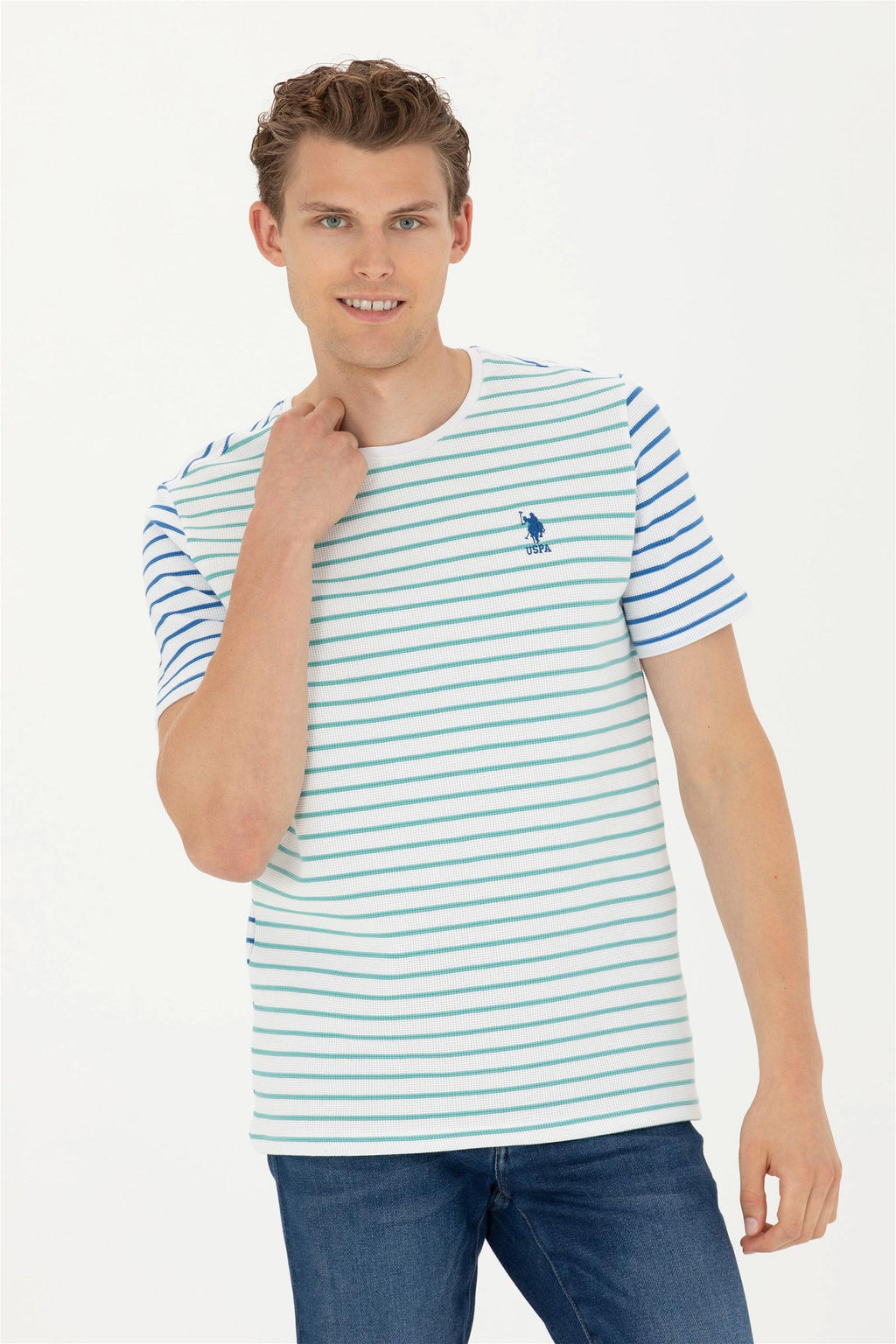 Мужская мятная футболка с круглым вырезом Неожиданная скидка в корзине - U.s. polo assn фото 2