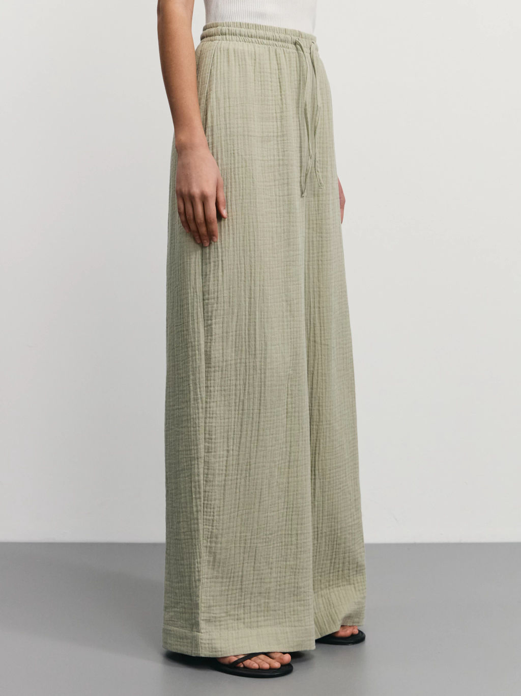 Широкие брюки из муслина / Zarina  фото 3