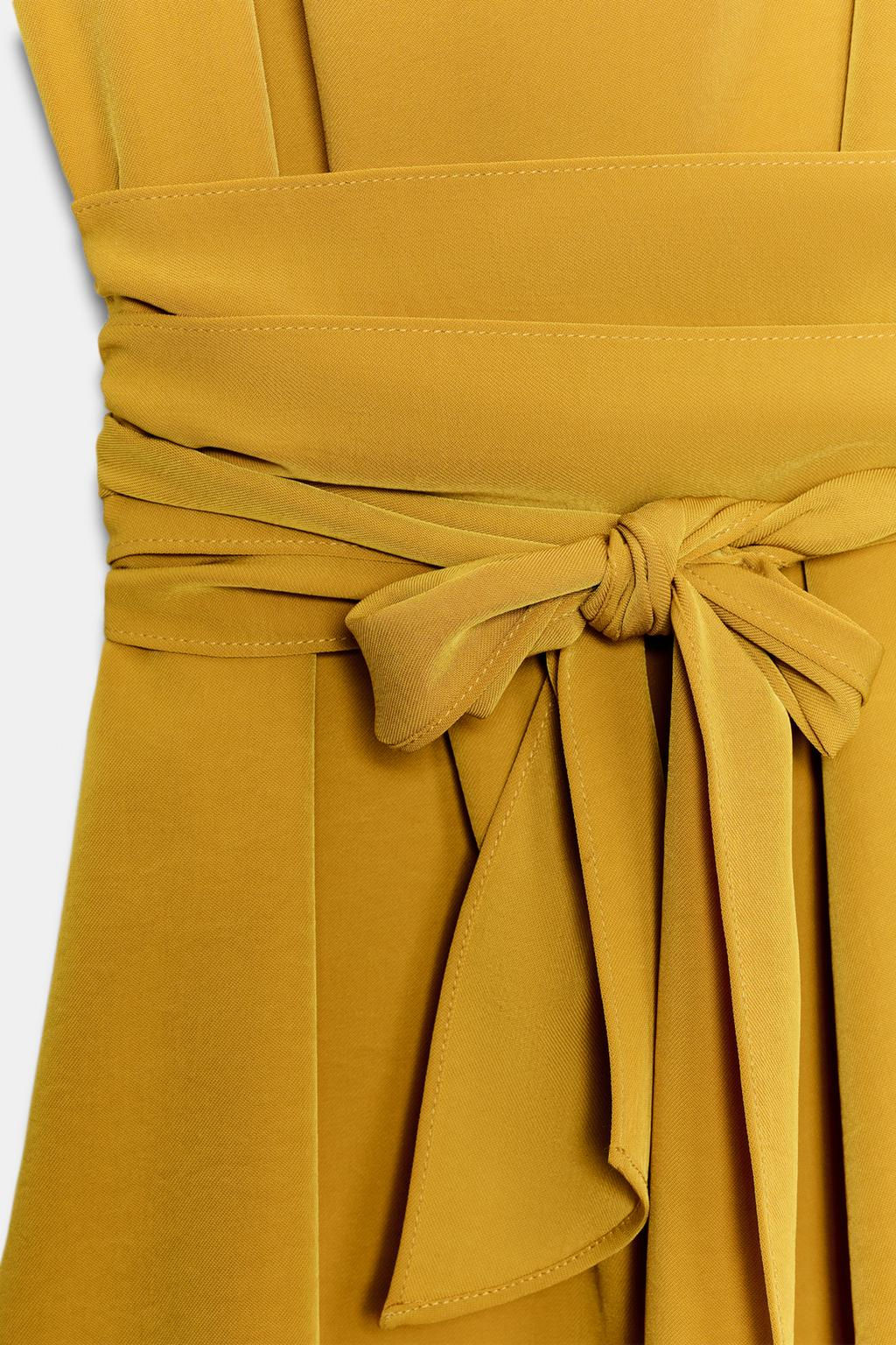 VESTIDO CORTO LAZADA HOMBRERAS / Mostaza - Zara фото 11