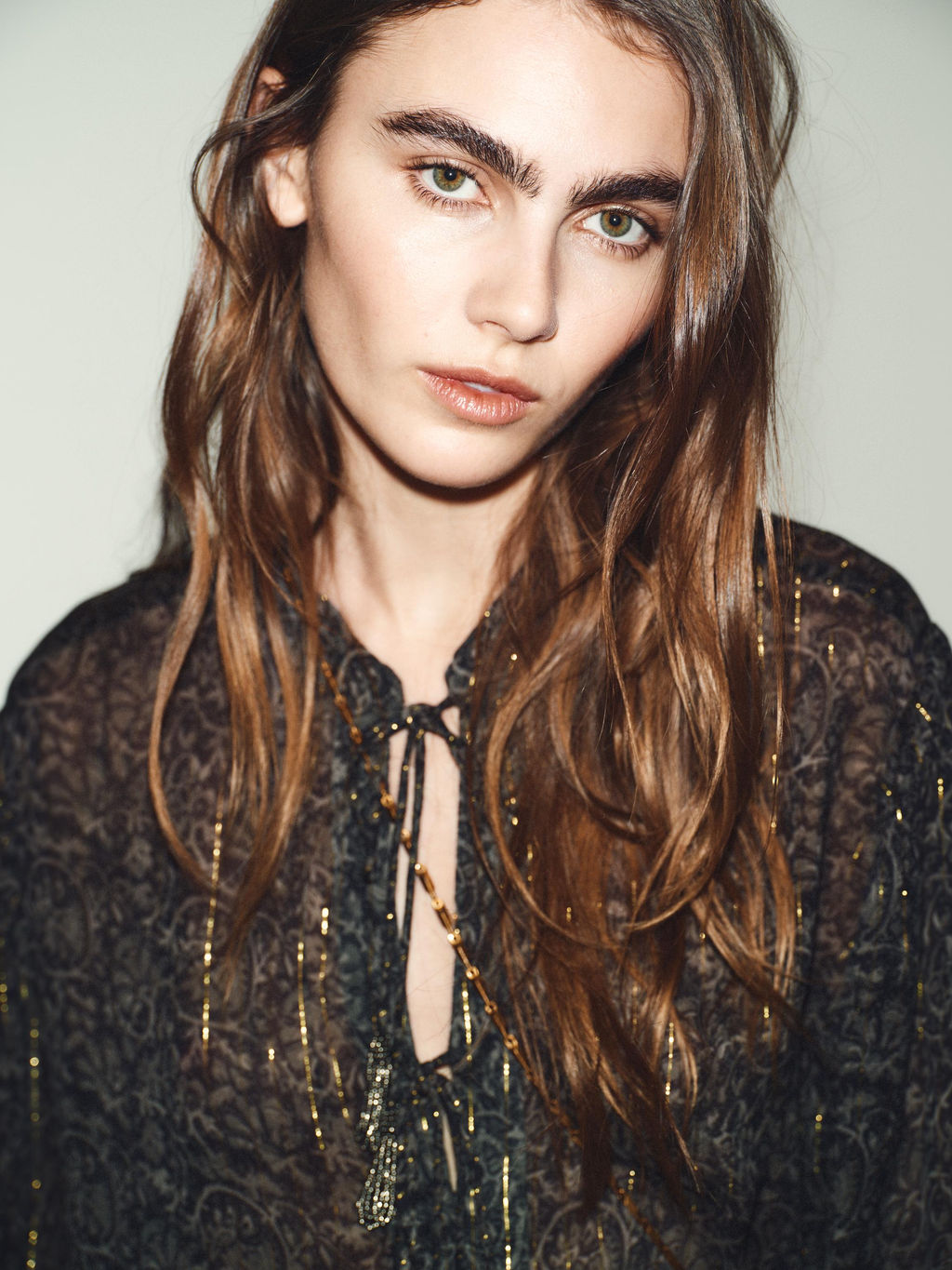 METALLIC THREAD PRINTED BLOUSE - Zara фото 5