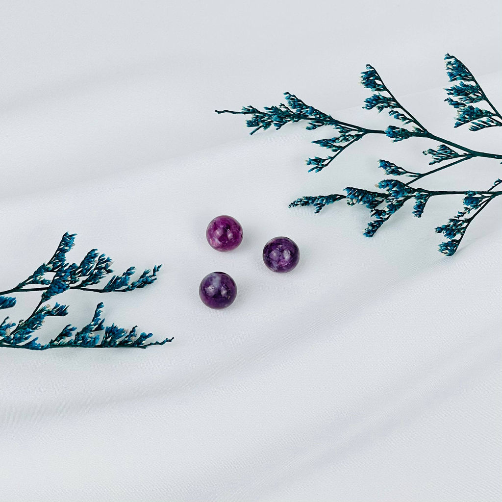 Бусины для украшений из Лепидолита (3 шт)