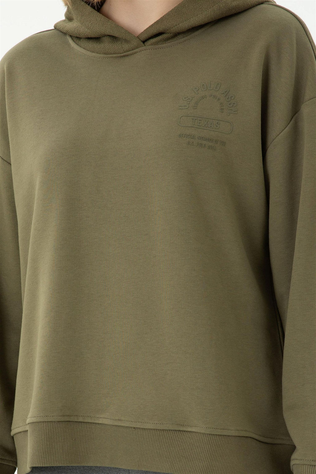 Женский свитшот цвета хаки - U.s. polo assn фото 13