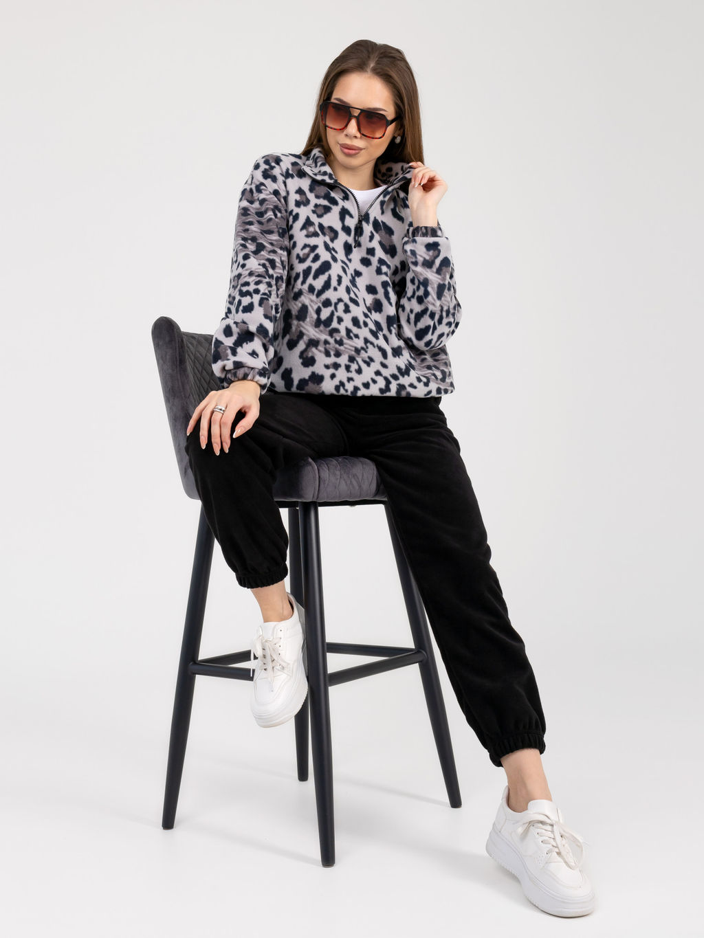 Костюм женский флисовый с брюками АЛИСА ЛЕОПАРД - Domtrik фото 5