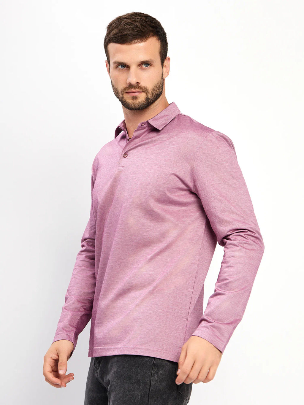 Джемпер мужской с воротником поло GREG G155-PM4-LT1635 (бордо)  фото 13