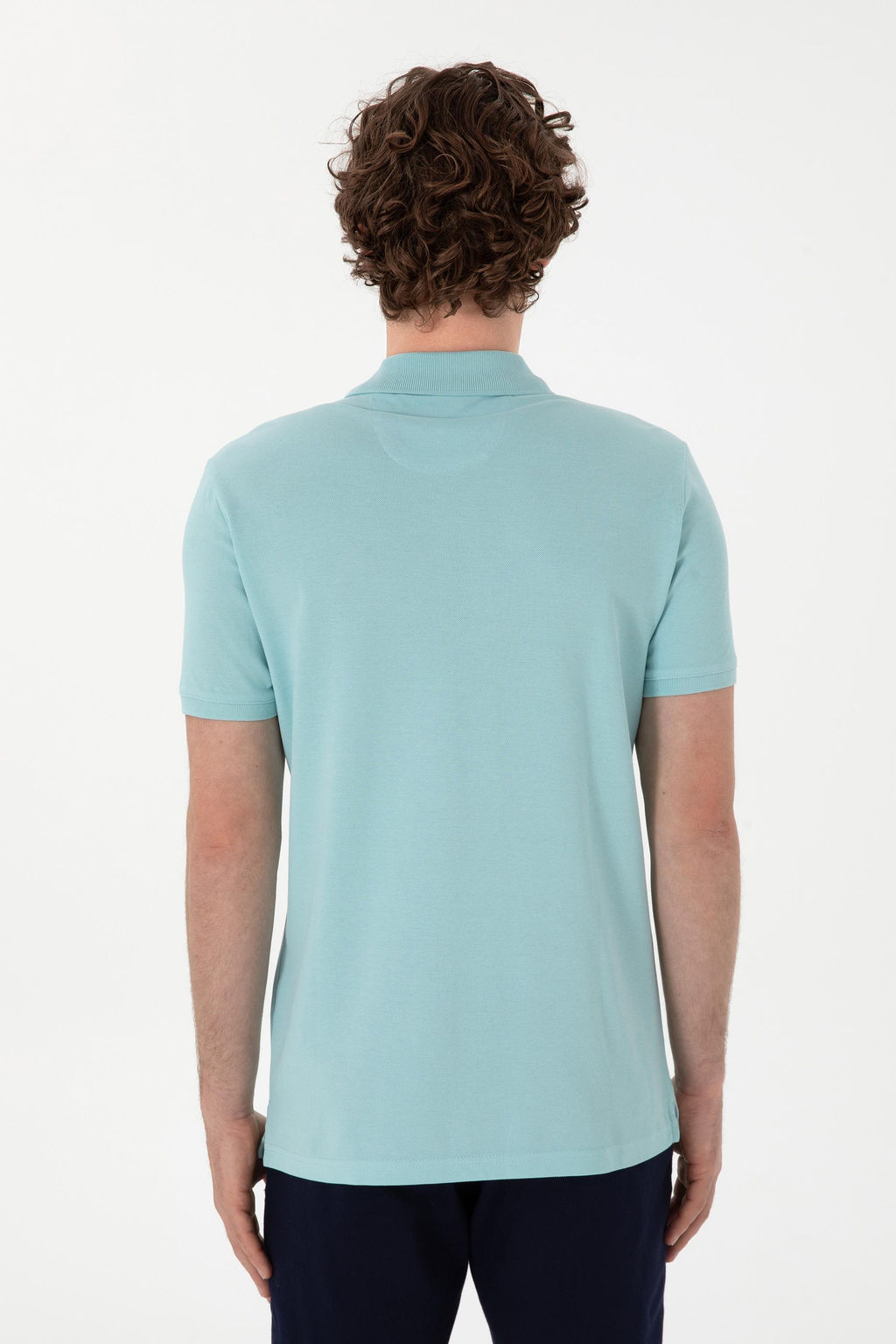 Erkek Slim Fit Polo Yaka A__k Mavi Basic Ti__rt Sepette S_rpriz _ndirim - U.s. polo assn фото 5