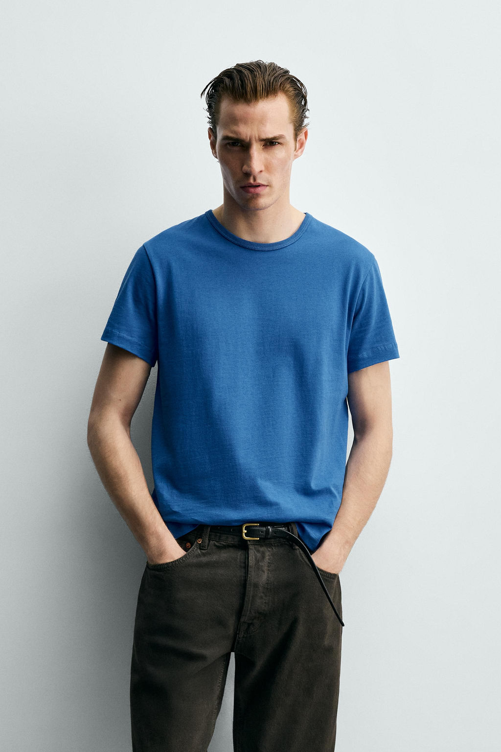 CAMISETA REGULAR FIT / Azul?n - Zara фото 2