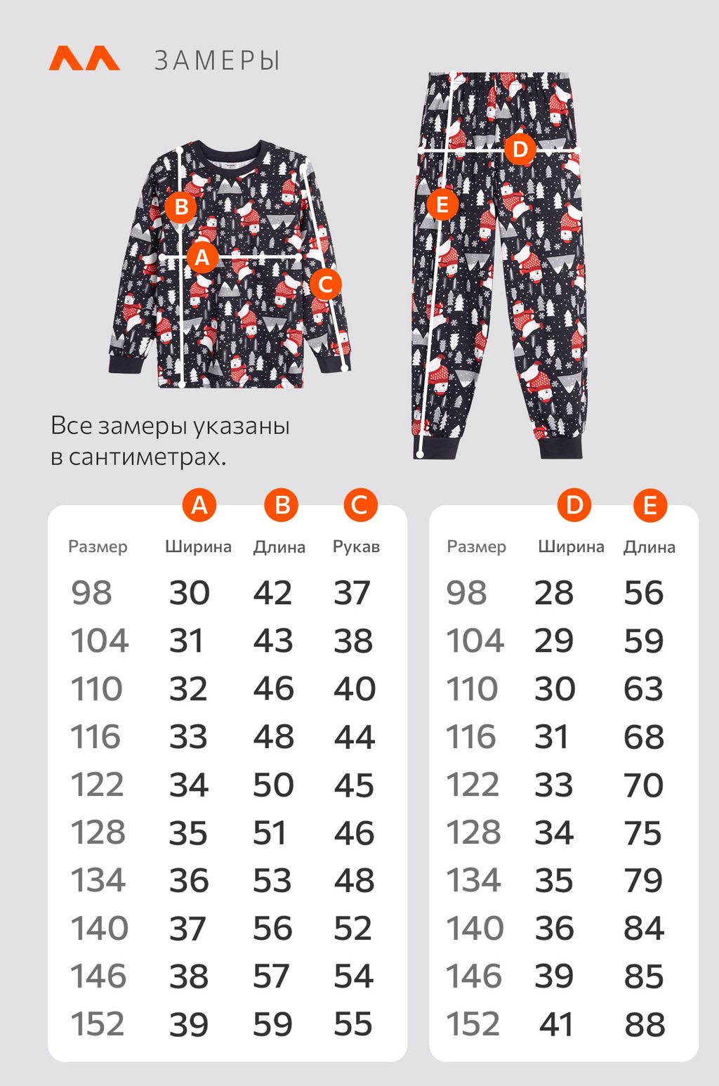 Детская новогодняя пижама Happyfox