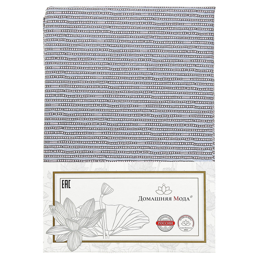 Простыня на резинке односпальная Жду тебя К 90х200см, свесы 27см, твил-сатин 115г/м2, хлопок 100%, упаковка классическая ПВХ 28х41см, Домашняя мода (Россия)  фото 3