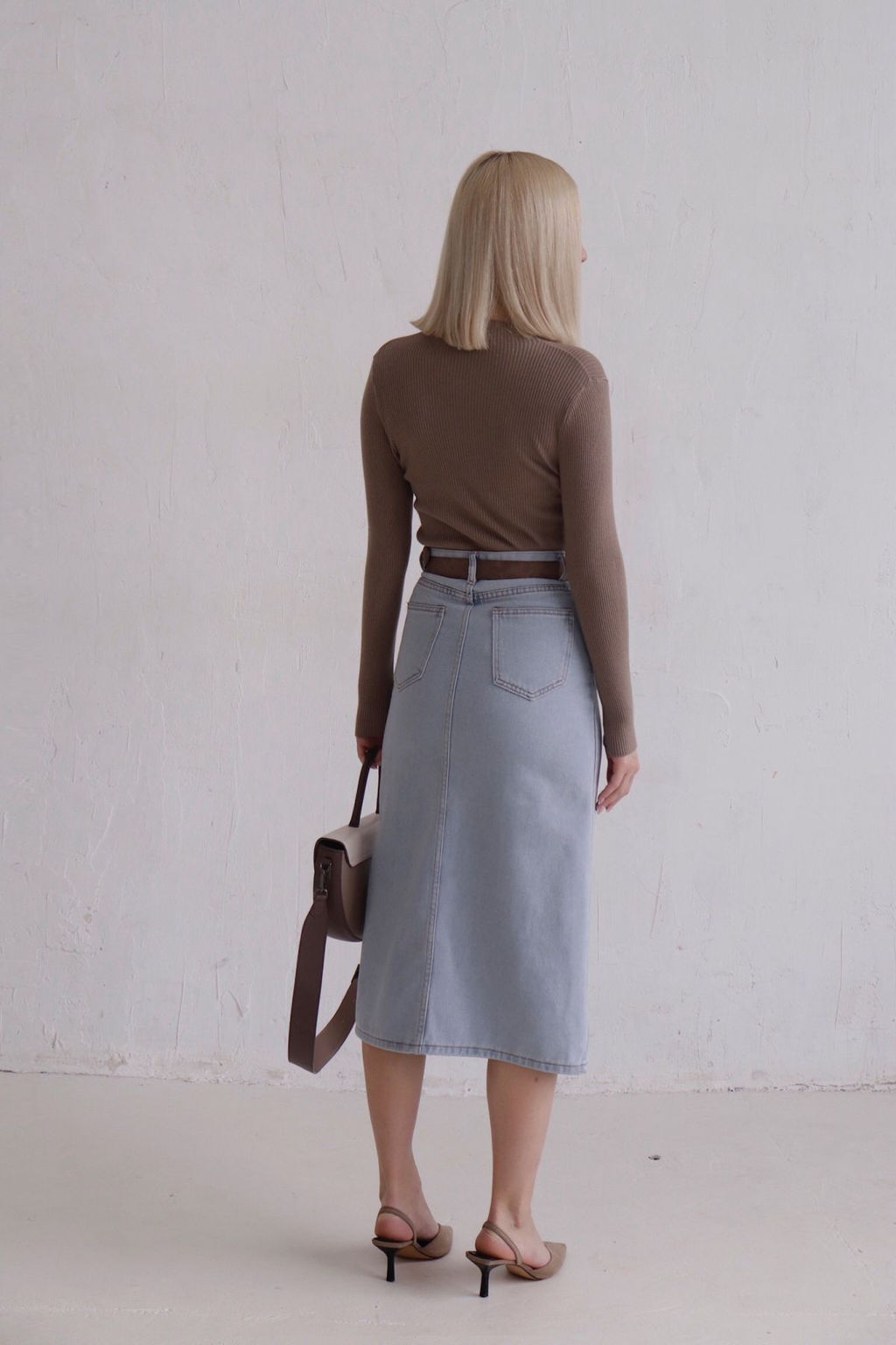 11606 Юбка из денима голубая - Martichelli фото 7