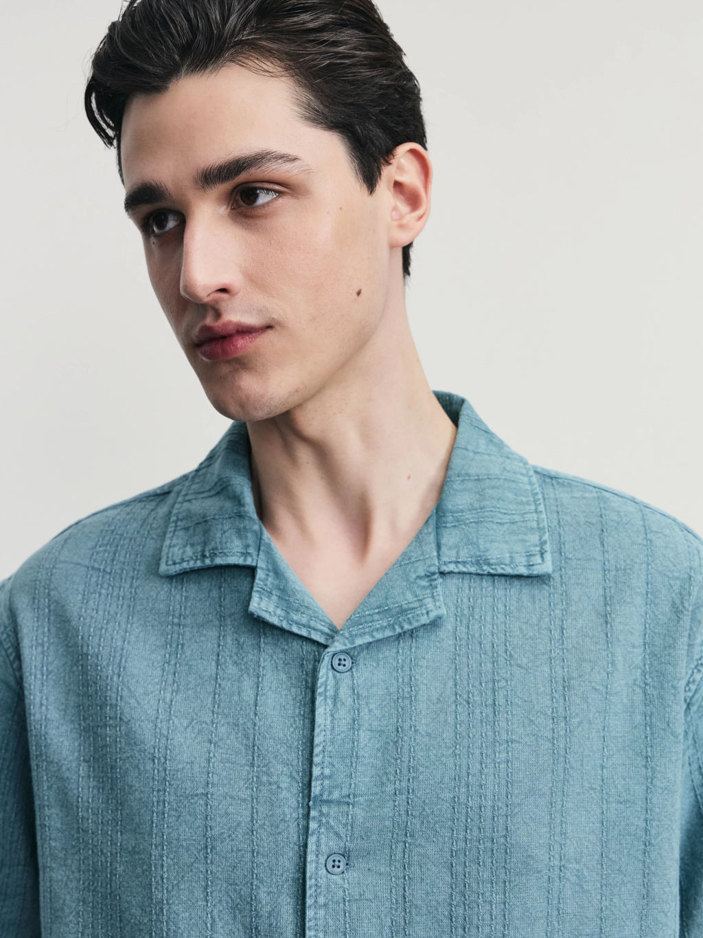 Рубашка из фактурного хлопка / Zarina фото 6