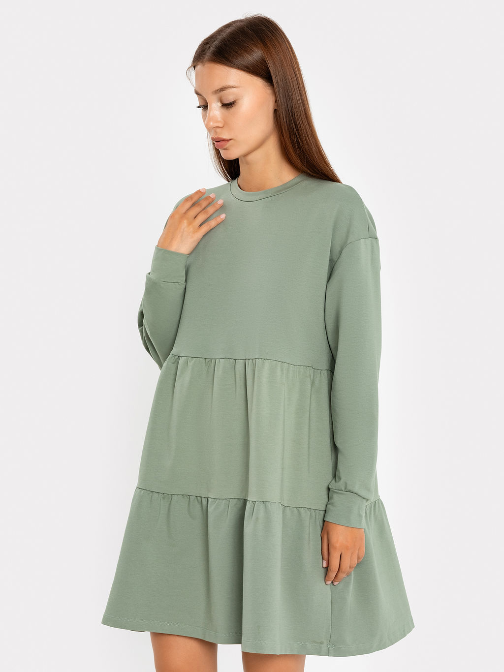 Платье женское в зеленом оттенке