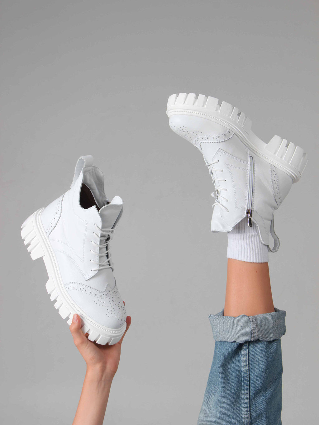 Ботинки 338.21153w. Белый/Байка